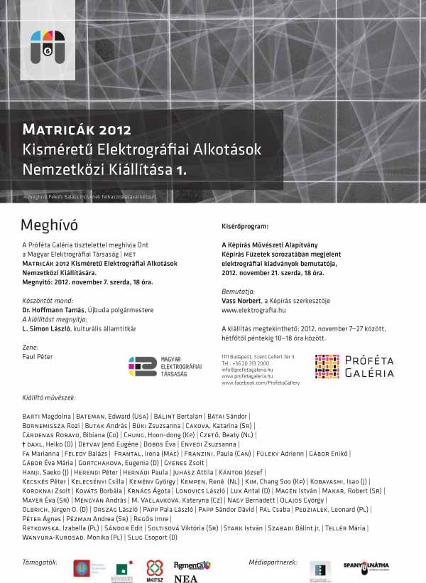 Matricák 2012 meghívó