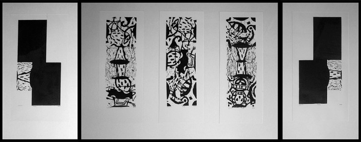 Pál Csaba /Átjáró/ Linó metszet /2013 Pál Csaba /Átjáró/ Linó metszet /2013