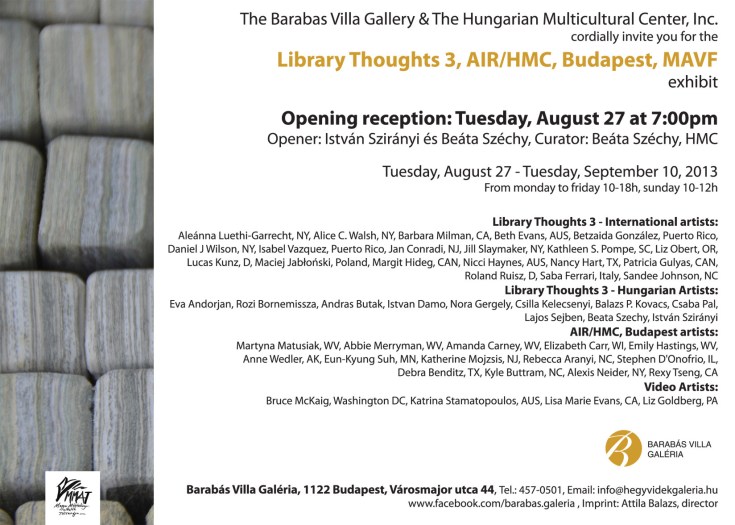 Gondolatok a könyvtárban 3 /Meghívó/