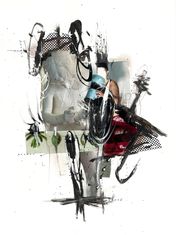 Csaba Pál, Inside game, collage,29,7x21cm