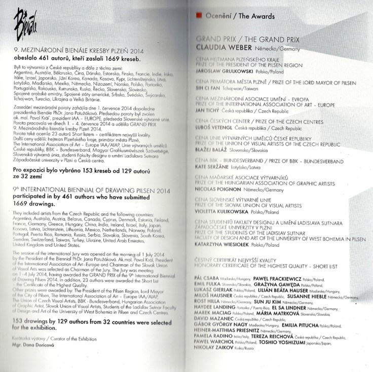 Pál Csaba /9th International Biennial of Drawing Pilsen, meghívó