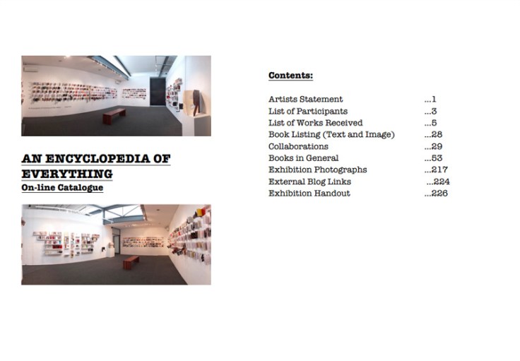 An Encyclopedia of Everything, Artist book project 