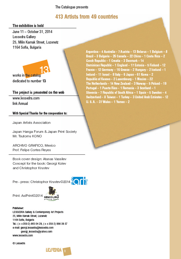 13th Lessedra World Art Print Annual / 2014 catalog