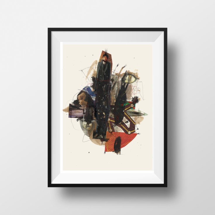 Csaba Pal, Incubation 01, A/4, collage