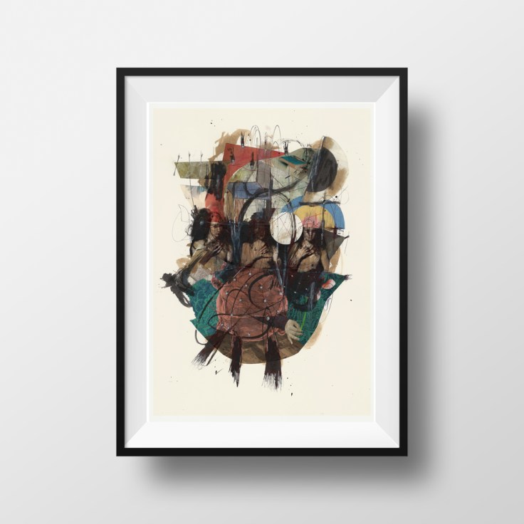 Csaba Pal, Incubation 02, A/4, collage