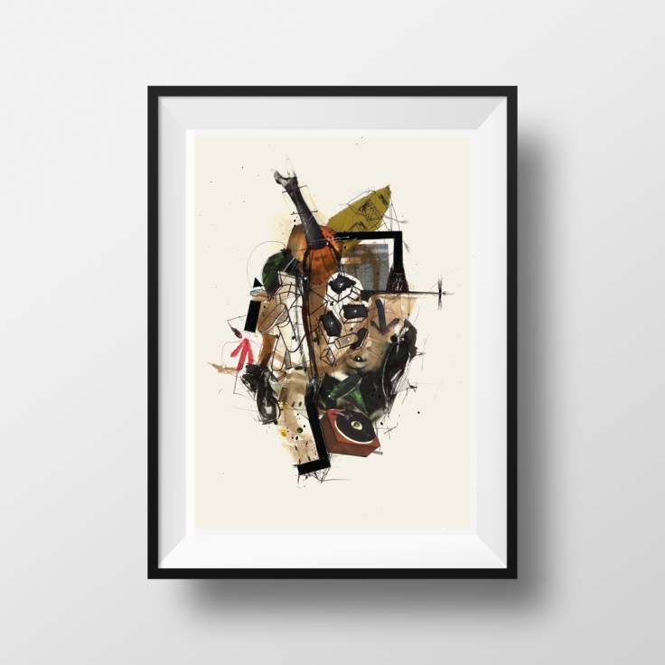 Csaba Pal, Incubation 04, A/4, collage