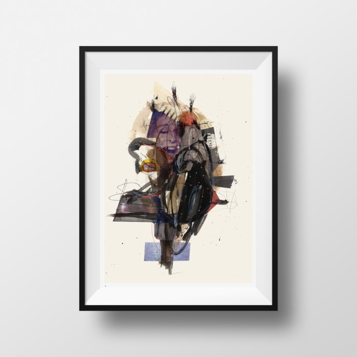 Csaba Pal, Incubation 05, A/4, collage