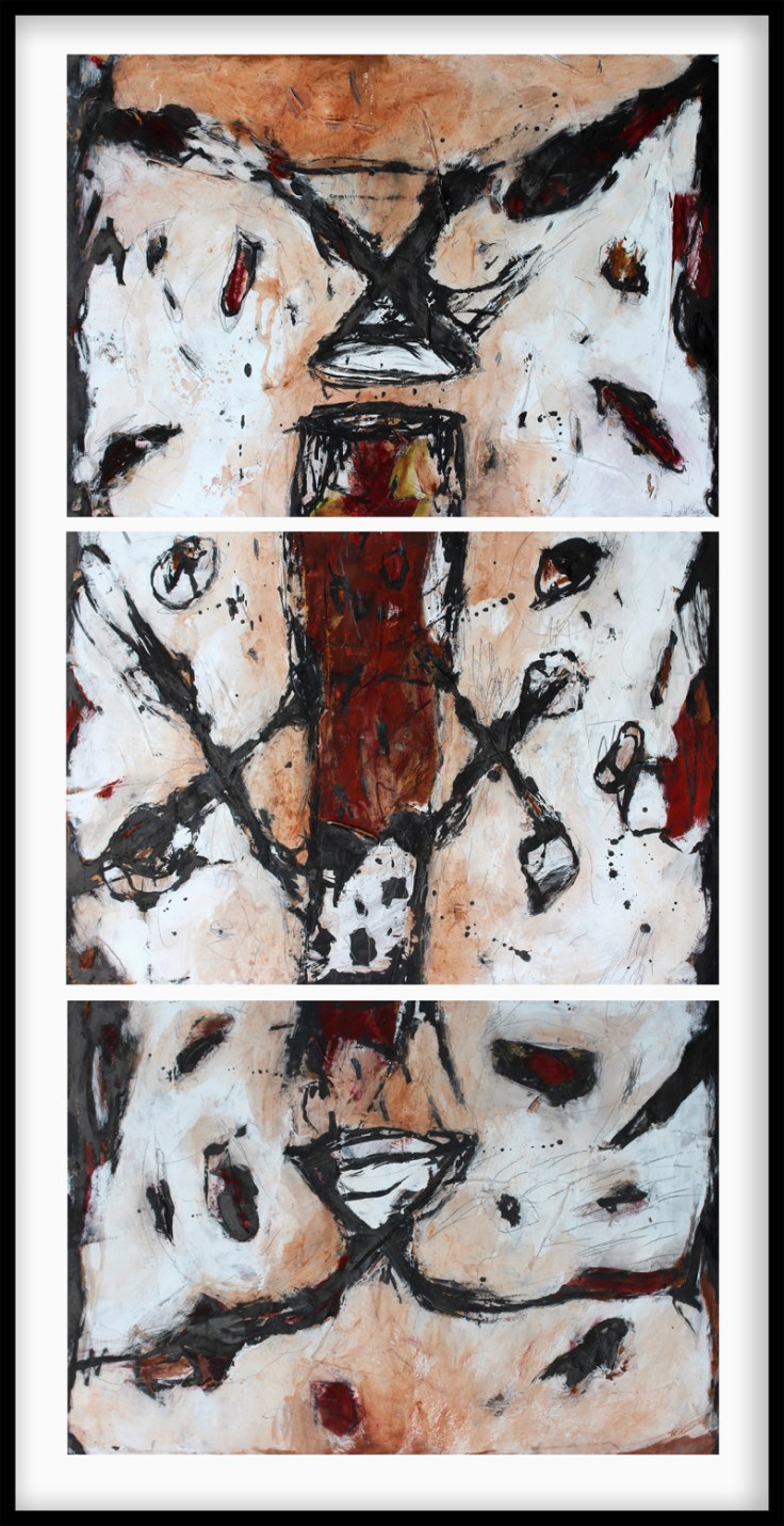 Csaba Pál, To 01,02,03, 150x70 cm mixed on paper,cm Csaba Pál, To 01,02,03, 150x70 cm mixed on paper,cm