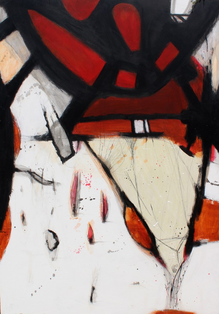 Csaba Pál, Mania 03, 140x100 cm, mixed on wood, 2018