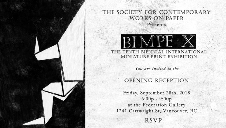 Csaba Pál, International Miniature Print Exhibition, BIMPE X, Vancouver