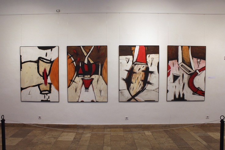 Pál Csaba, 01 Kép képének a képe 01, 02, 03, 04, 140x100 cm ,vegyes technika falapon, 2018