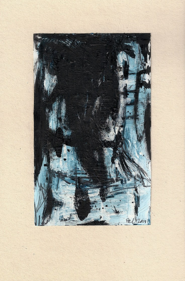 Csaba Pál, Shadow 02, mixed on paper, 2019