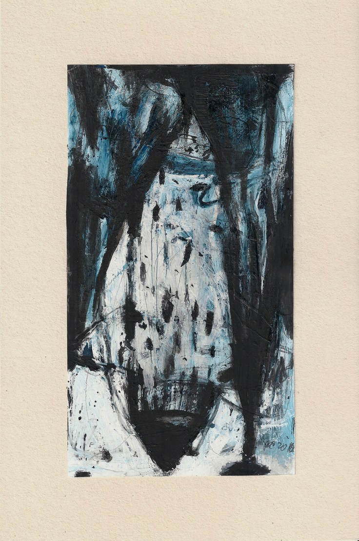 Csaba Pál, Shadow 03, mixed on paper, 2019