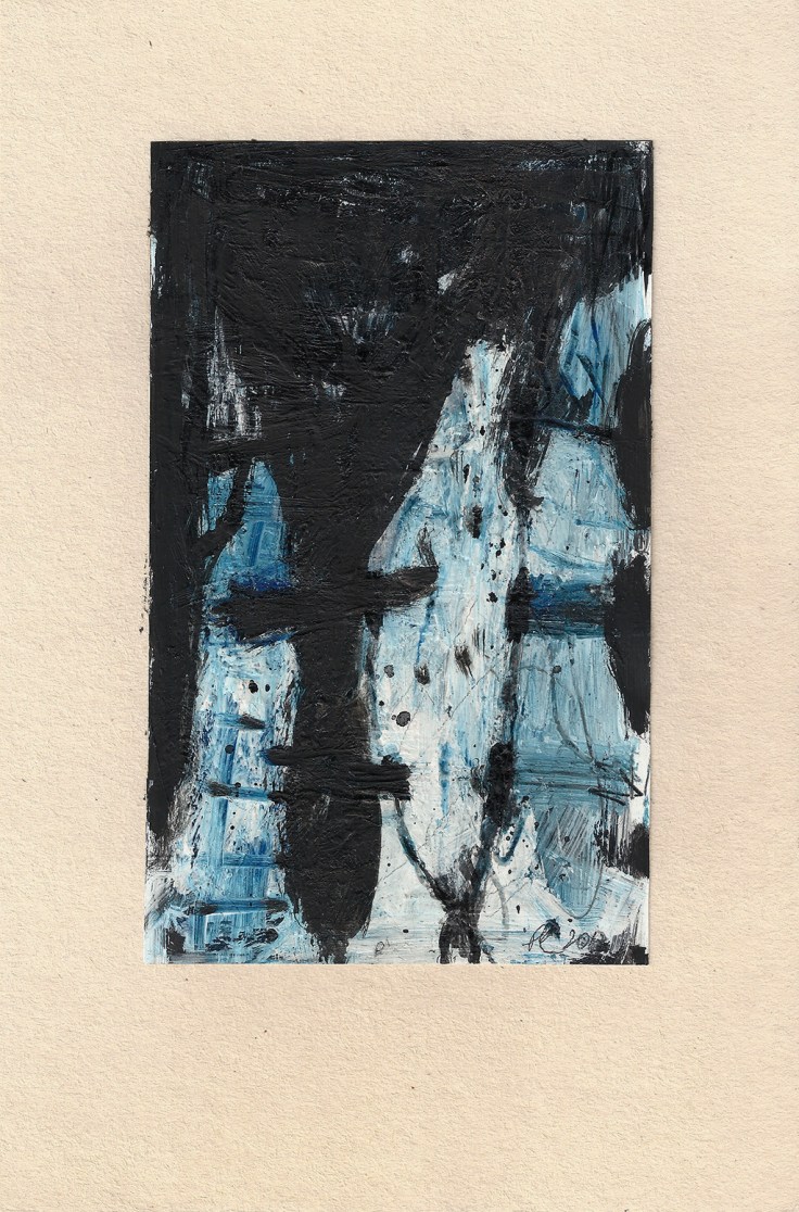 Csaba Pál, Shadow 01, mixed on paper, 2019