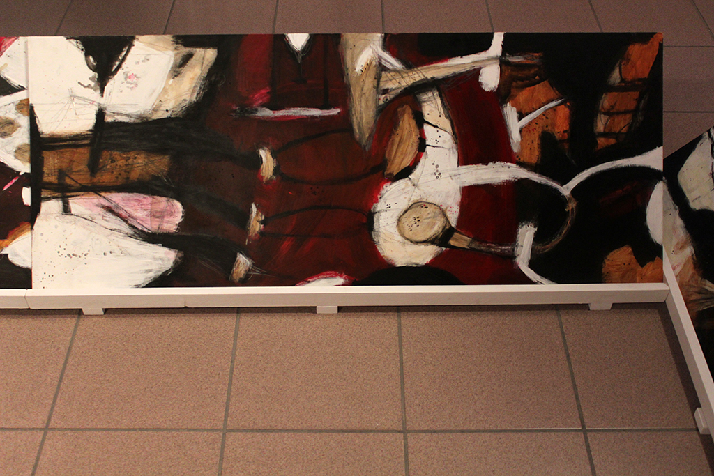 Pál Csaba, Viszony, Karinthy Szalon, 07, Végkifejlet, részlet, 500x50x25 cm, síkfilm,plexi, neon, falap Pál Csaba, Viszony, Karinthy Szalon, 07, Végkifejlet, részlet, 500x50x25 cm, síkfilm,plexi, neon, falap