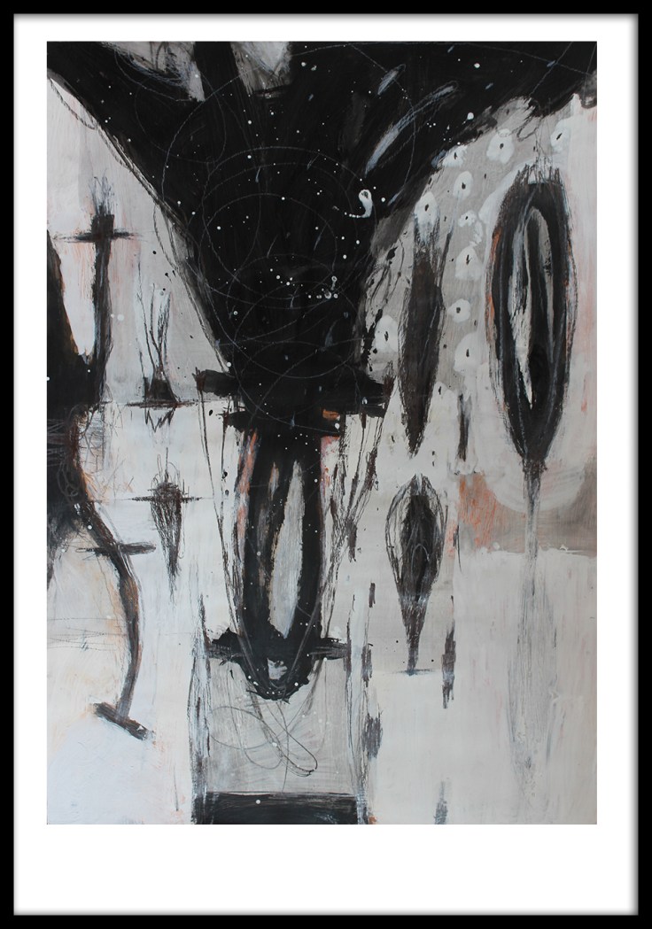 Pál Csaba, U.M.03, 70x50 cm, vegyes papír