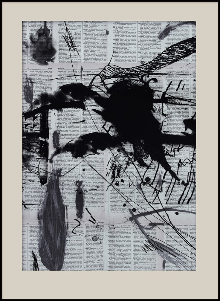 Pál Csaba, Idegen szavak, 70x50 cm, síkfilm, collage