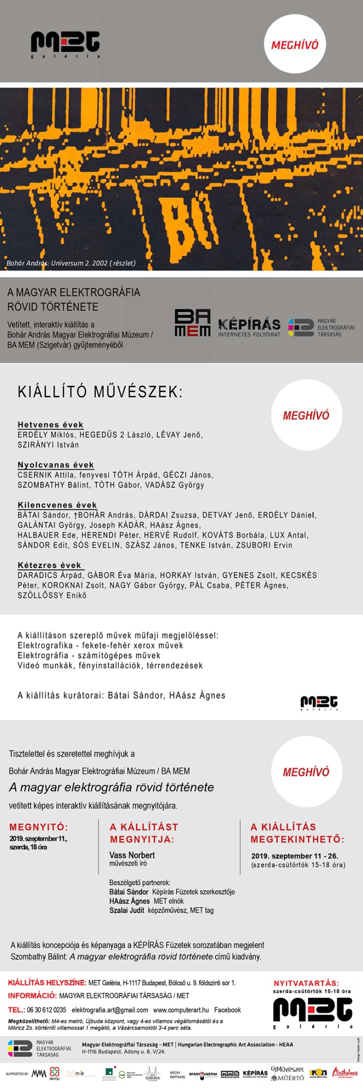 Pál Csaba, Magyar elektrográfia rövid története, M.E.T. Galéria