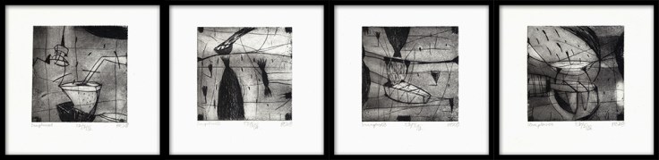 Surplus 01020304 drypoint 2019, Pál Csaba