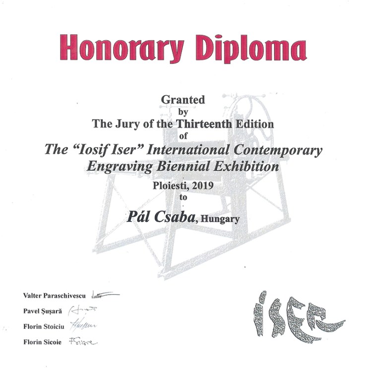 Pál Csaba, The "Iosif Iser" International Contemporary Engraving Biennial