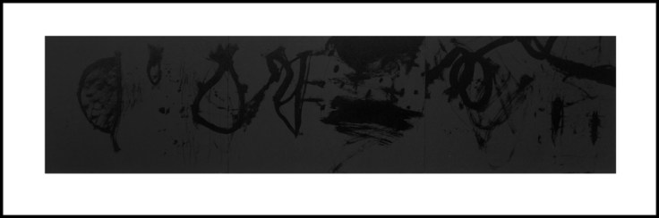 Pál Csaba, Élő kontúr 03, 140 x 50 cm, digitális nyomat, (lakk, fekete papír) 2020