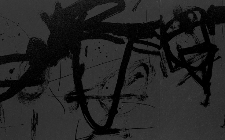 Pál Csaba, Élő kontúr, 140 x 50 cm, részlet, digitális nyomat (lakk, fekete papíron) 2020