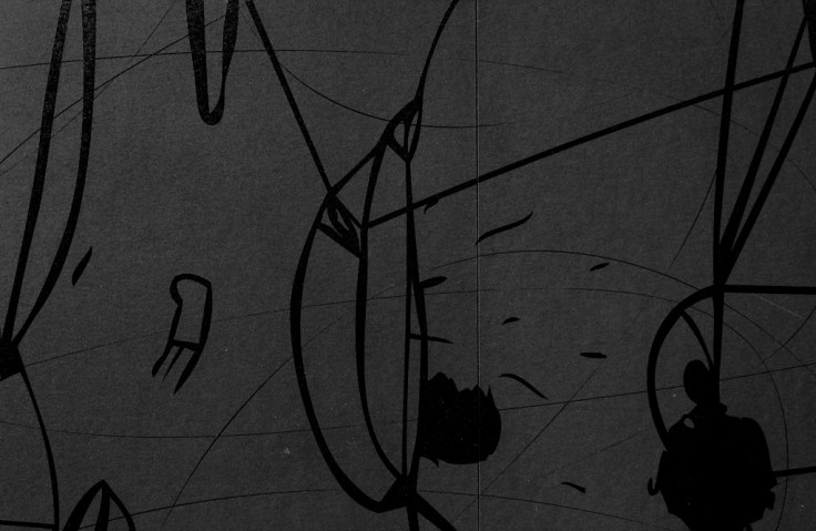 Pál Csaba, Élő kontúr, 140 x 100 cm, digitális nyomat, részlet, (lakk, fekete papíron) 2020