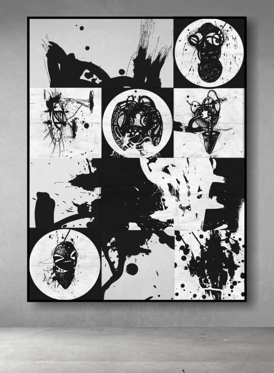 Csaba Pal, New works 120x100cm, mixed on paper