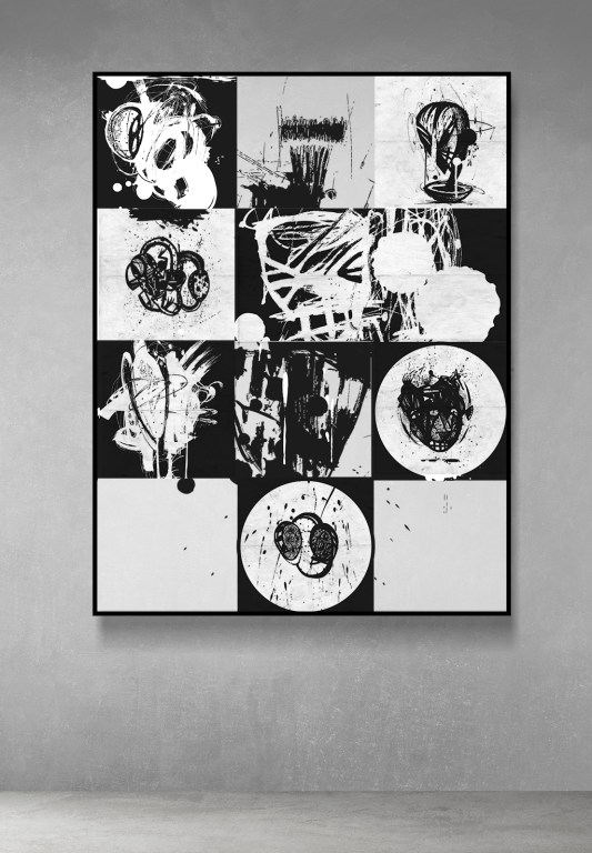 Csaba Pal, New works 120x100cm, mixed on paper